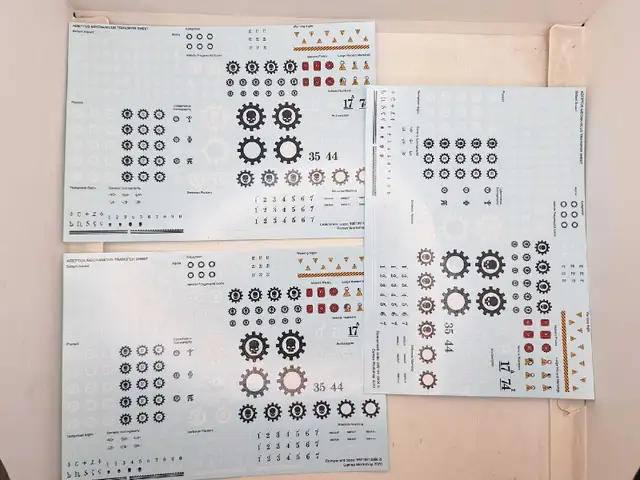 Warhammer 40k Adeptus Mechanicus 3 Large Fresh Transfer Sheets