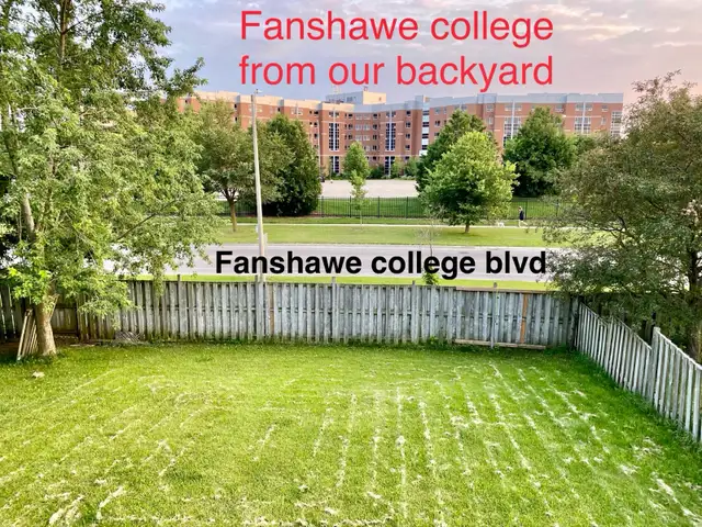 3min across the street from Fanshawe Oxford campus