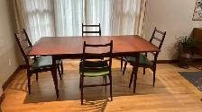 Mid century TEAK TECK Ensemble salle à manger. GRANDE table. Cha - Photo 2