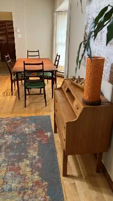 Mid century TEAK TECK Ensemble salle à manger. GRANDE table. Cha - Photo 10