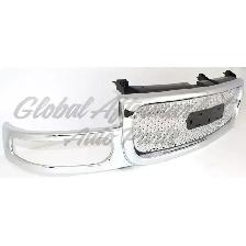 Gmc Yukon Denali 2001-2006 Grille Assembly (Chrome Slv) Denali - Photo 3