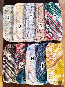 Knitted Dishcloths. 100% Cotton. Set of 3. - Photo 4