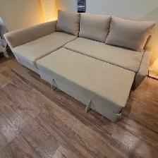 Beige IKEA Sofa Bed (Good Condition)   FREE DELIVERY - Photo 2