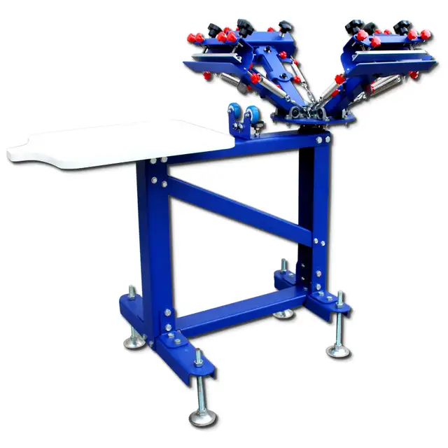 Vertical Type 4 Color 1 Station Screen Printing Press 006524