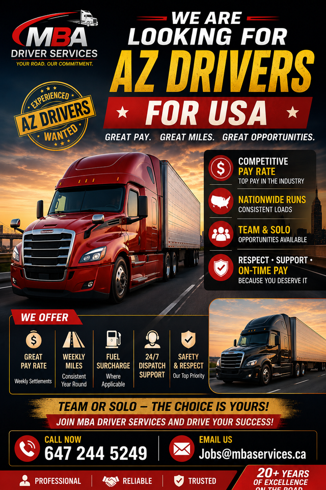 Required AZ drivers for USA.
