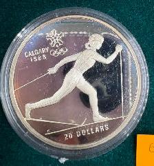 1987 Commemorative Silver Coin - 1988 Calgary Winter Olympics - Photo 2