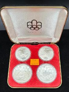 1976 Montreal XXi Olympiad Sterling Silver 4-Coin Set