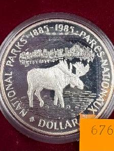 1985 National Parks Centennial Canadian Silver Dollar - Photo 2