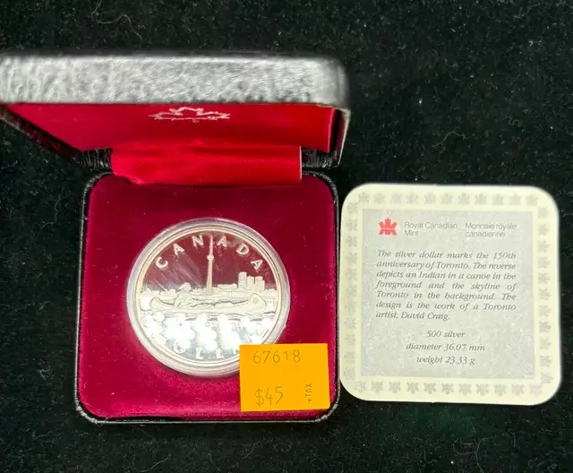 1984 Toronto Sesquicentennial Canadian Silver Dollar
