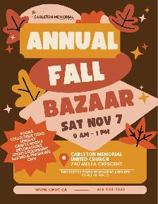 Fall Bazaar at Carleton Memorial United Church