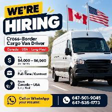 Cross border Cargo Van Driver
