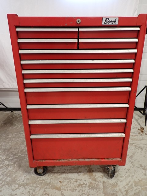 Red Beach Rolling Tool Cabinet