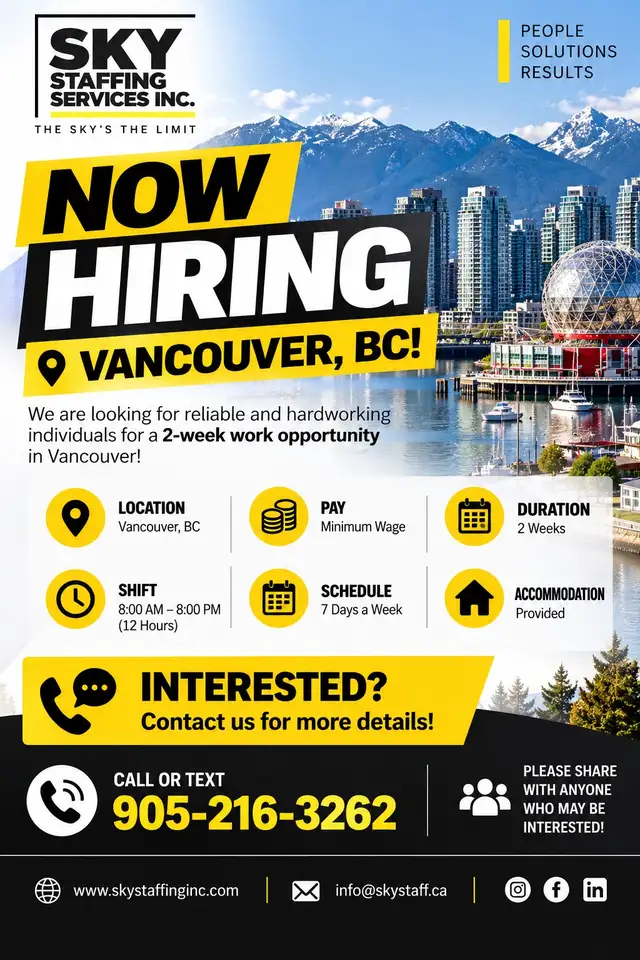 HIRING VANCOUVER