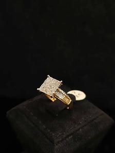 10k yellow gold diamond ring - Photo 4
