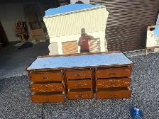 Free delivery antique Vintage Dresser with top marble - Photo 6