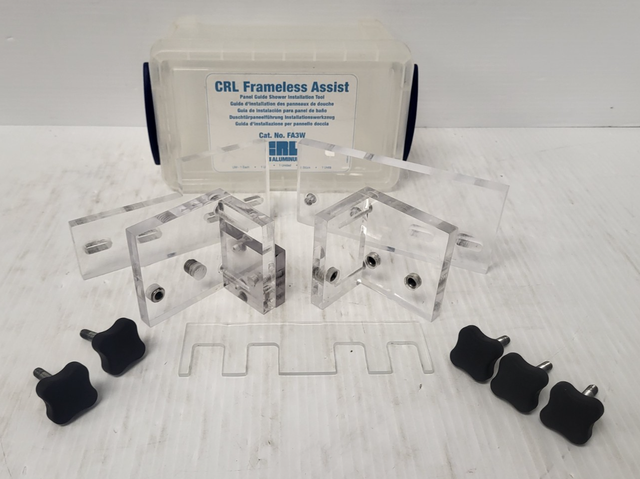 (N93392-4) CRL FA3W Frameless Assist Panel Guide Shower Insta...