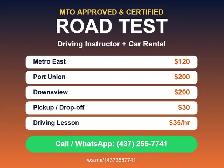 MTO Approved Driving Instructor - Road Test Car Toronto