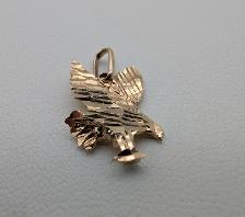 (B10537) 10K Yellow Gold Eagle Pendant 5/8 Inch 1.00 Grams
