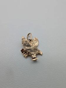 (B10537) 10K Yellow Gold Eagle Pendant 5/8 Inch 1.00 Grams - Photo 2