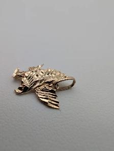 (B10537) 10K Yellow Gold Eagle Pendant 5/8 Inch 1.00 Grams - Photo 4