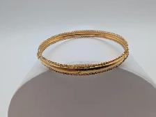 (B8237) Yellow Gold 18K Bangle Bracelet 7.90 grams 8 Inch Rop... - Photo 4