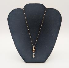 (B7789) Necklace with Pendant Yellow Gold 18k 1.70 grams 18'