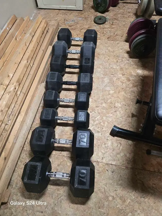 Rubber Hex Dumbbell set $350 Obo