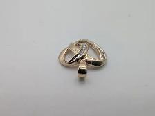 (B7575) 10K Yellow Gold Diamond Heart Pendant 1.80 grams Roun... - Photo 5