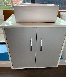 24' Wall Hung Modern Vanity with stone top - CLEARANCE !