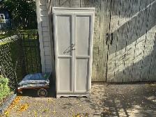 White Wooden Wardrobe Storage Cabinet !