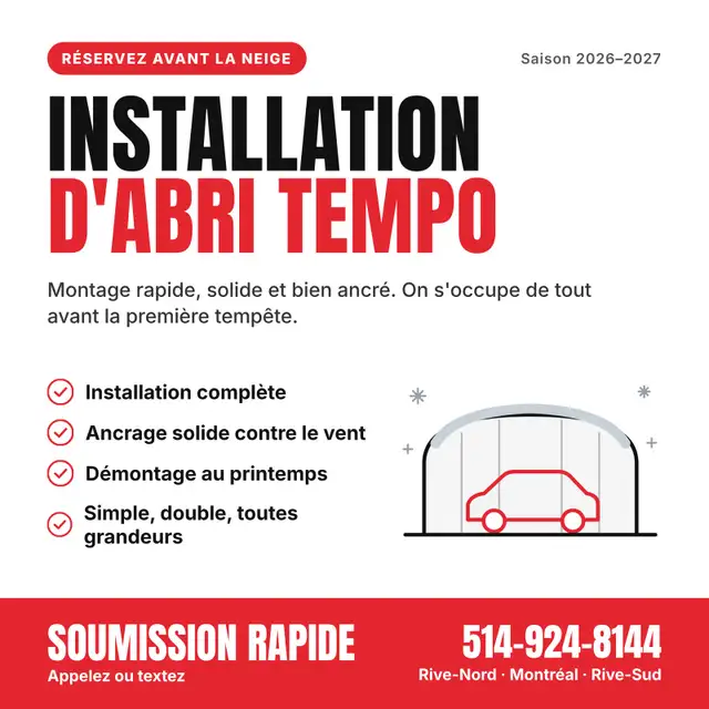installation d’abris auto