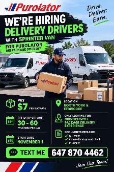 Hiring Experienced Package Delivery Drivers
