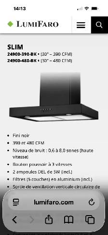 hottes  de cuisine murale à partir de 299$ - Photo 2