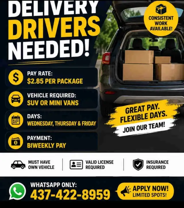 DRIVERS NEEDED