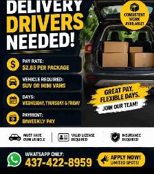 DRIVERS NEEDED