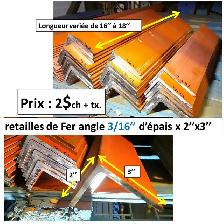 Fer angle 1/4''x 3''x3'' x48'' 3/4 et autres... voir photos - Photo 8