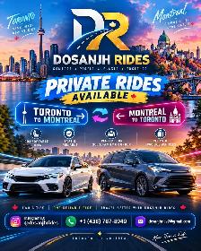 Toronto Montreal Rideshare | Door To Door |Rides Private Taxi