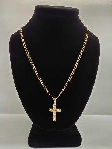 10k yellow gold chain & pendant