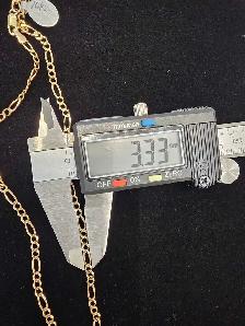 10k yellow gold chain & pendant - Photo 6