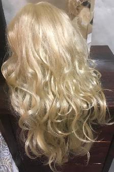Wigs blonde brunette and red head