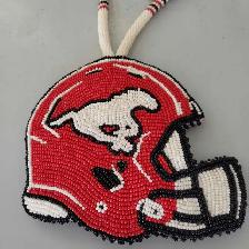 Beaded Calgary Stampeders Medallion (32230370) - Photo 2