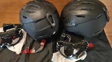 Deux casques de ski Bollé M(55-58) et L(58-60)avec lunette
