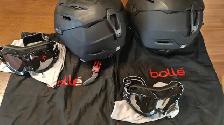 Deux casques de ski Bollé M(55-58) et L(58-60)avec lunette - Photo 4
