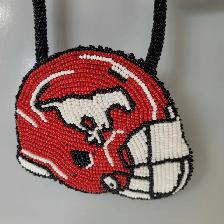 Beaded Calgary Stampeders Helmet Medallion (32230366)