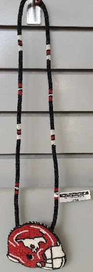 Beaded Calgary Stampeders Helmet Medallion (32230366) - Photo 3