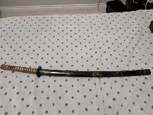 Katana with real rayskin