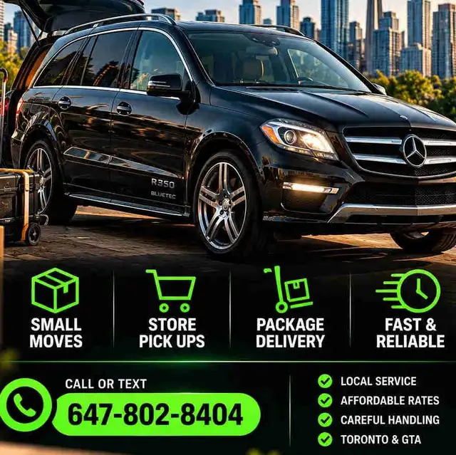 Small Moves & Furniture Delivery – Toronto & GTA – From $65