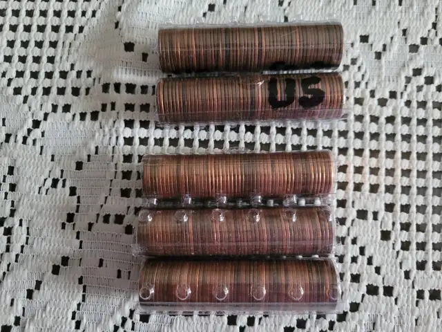 Pièces de 1 cent américain et canadien 250 PIÈCES