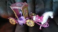 Disney Princess Enchanted Horse & Carriage for Barbie Doll Rare - Photo 4