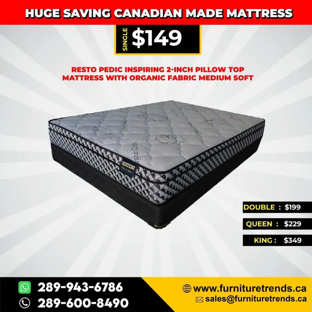 Resto Pedic Pillow Top  Canadian Mattress